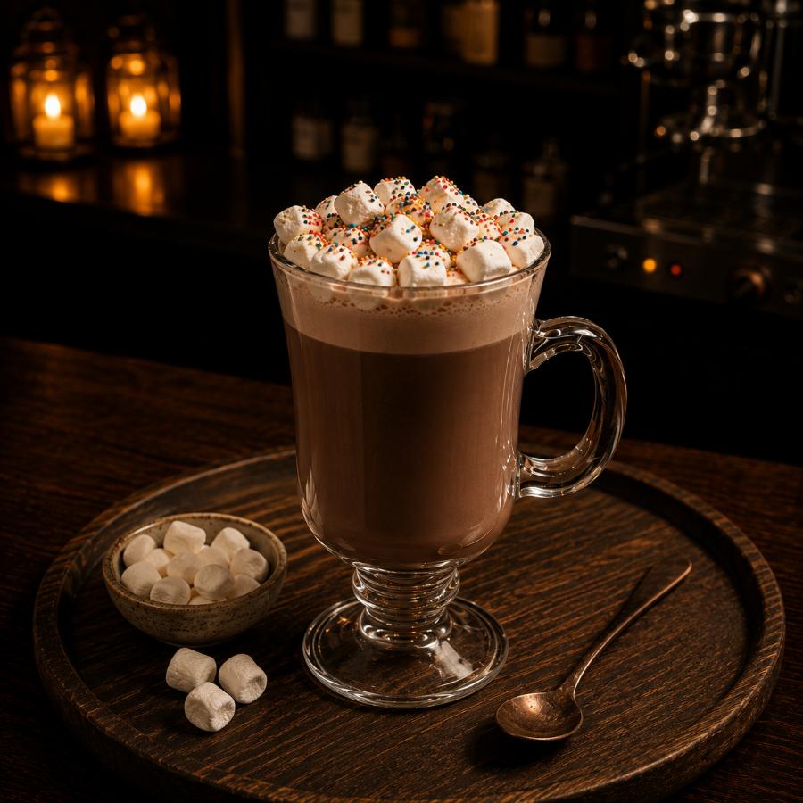 Какао з кремом і маршмелоу